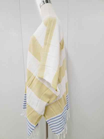 Beach cover up, Beach Dress open front - Mustard