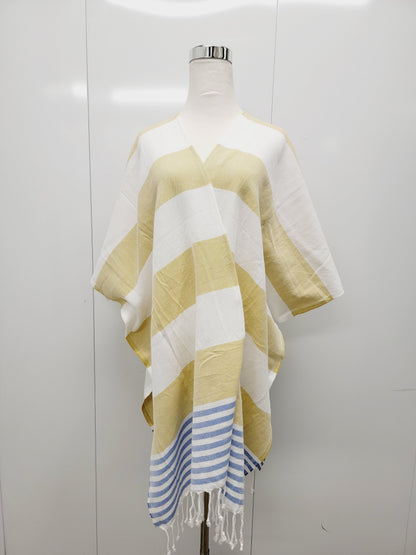 Beach cover up, Beach Dress open front - Mustard
