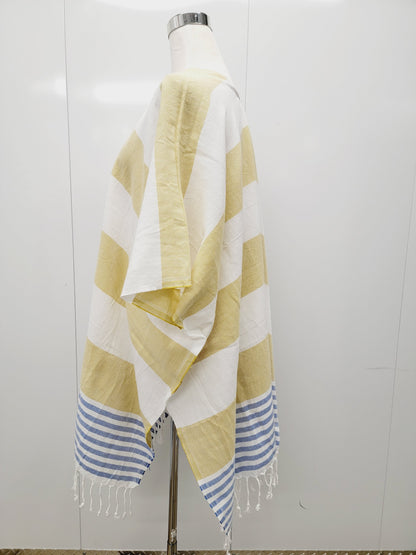 Beach cover up, Beach Dress open front - Mustard