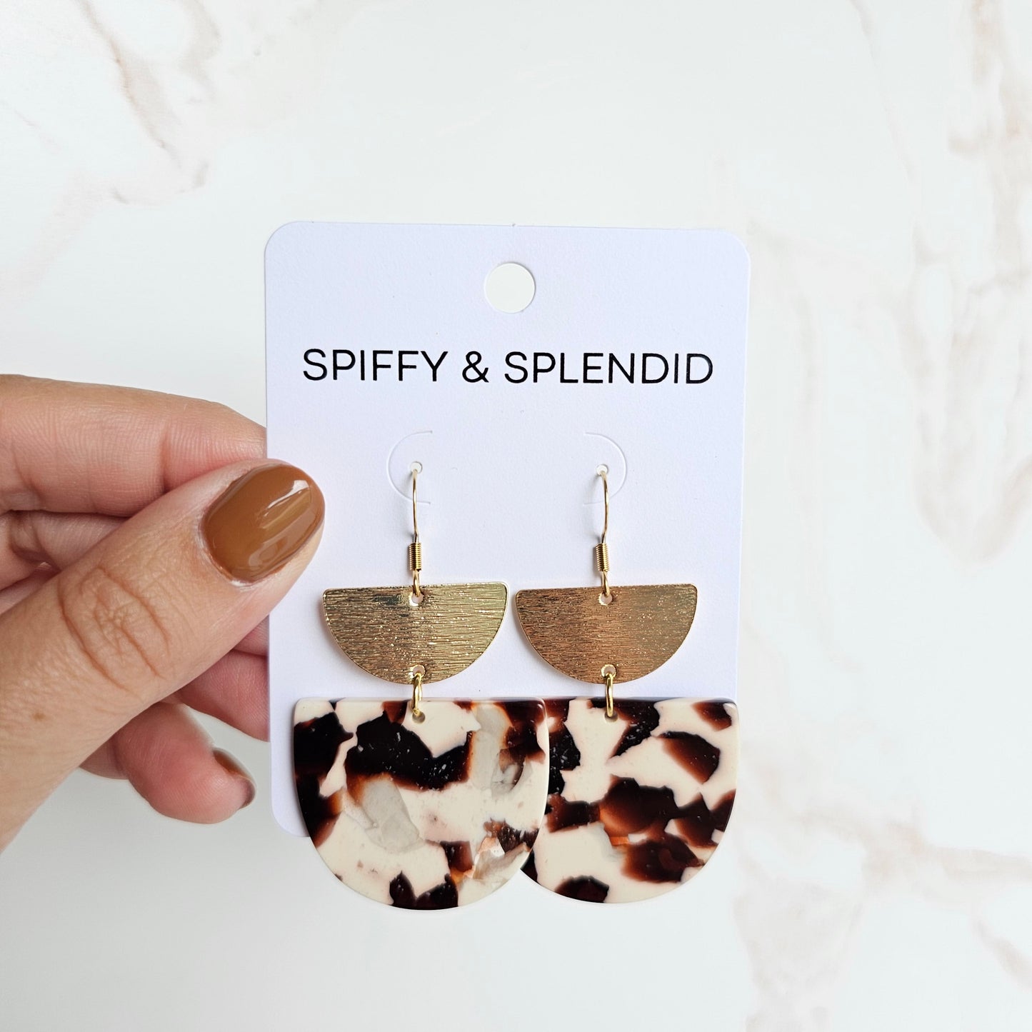 Harper Earrings - Cowhide