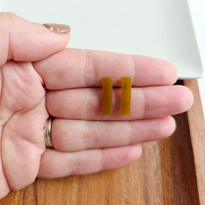 Bella Bar Studs - Olive