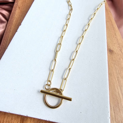 Luxe Gold Paper Clip Chain - 16"