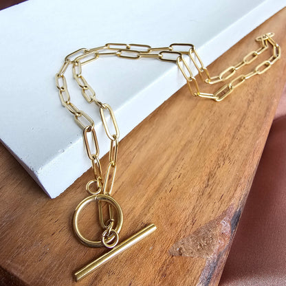 Luxe Gold Paper Clip Chain - 20"