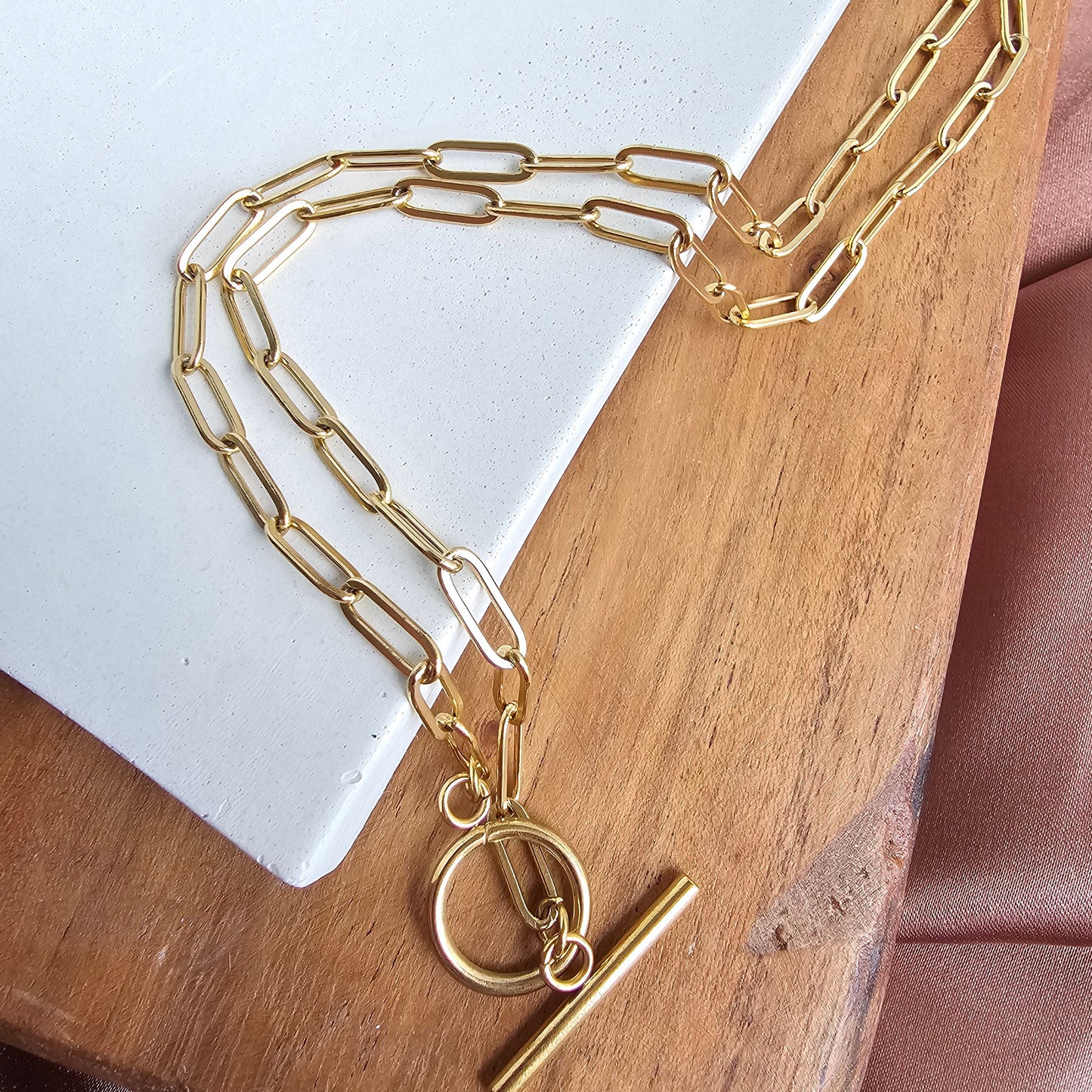 Luxe Gold Paper Clip Chain - 20"