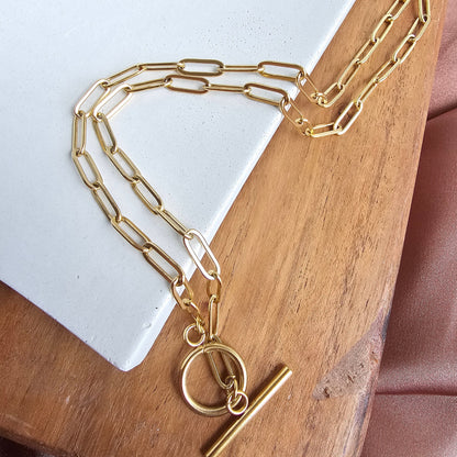 Luxe Gold Paper Clip Chain - 20"