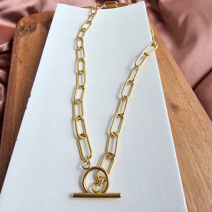 Luxe Gold Chunky Paper Clip Chain - 18"