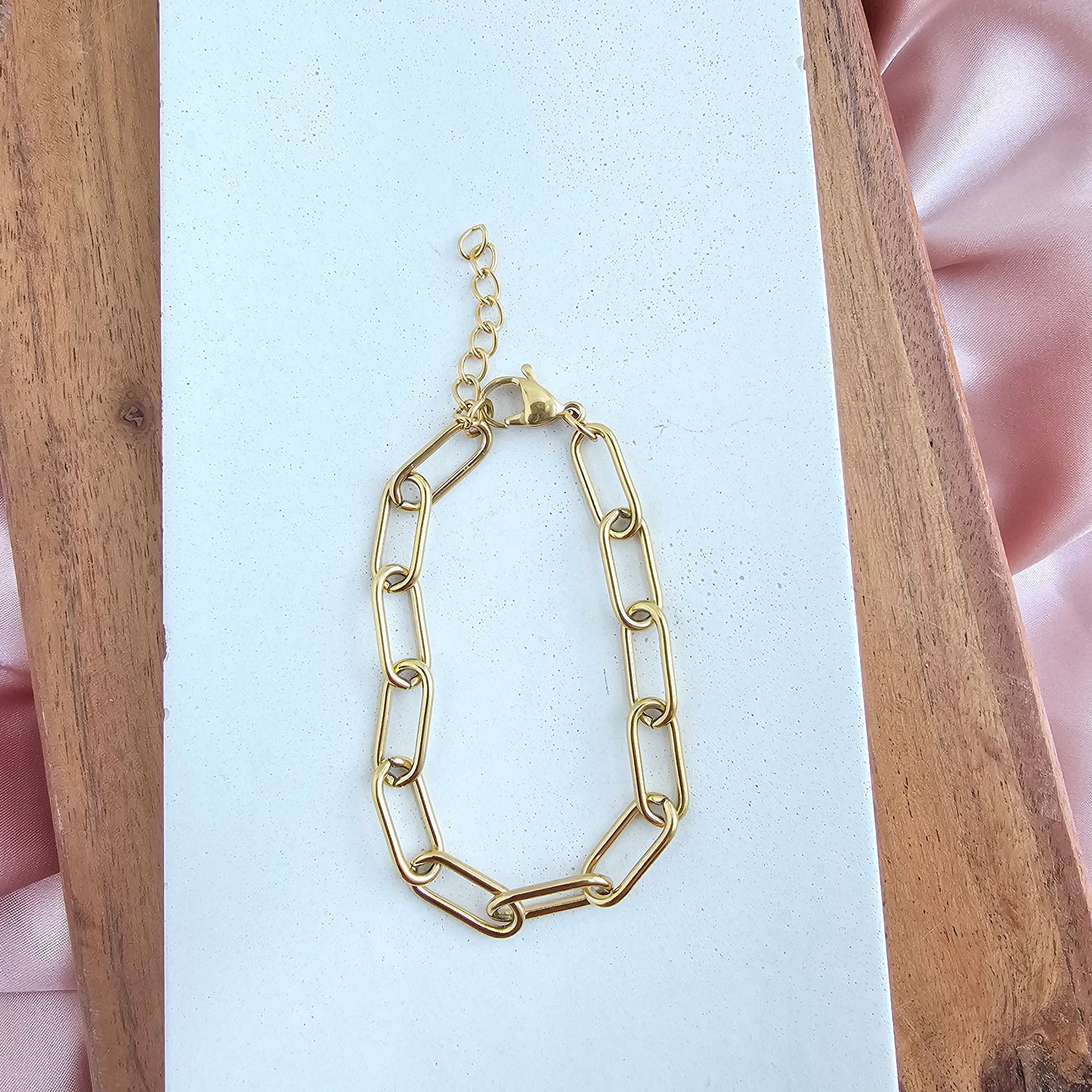 Luxe Gold Chunky Paper Clip Bracelet