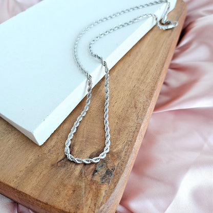 Luxe Silver Rope Chain - 18"