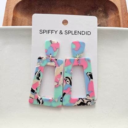 Avery Earrings - 80's Pastel