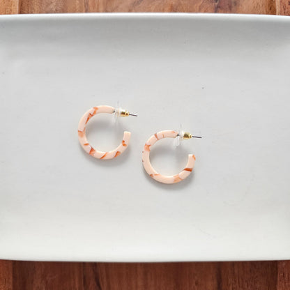 Cam Mini Hoops - Peach