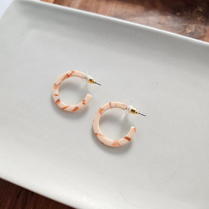 Cam Mini Hoops - Peach