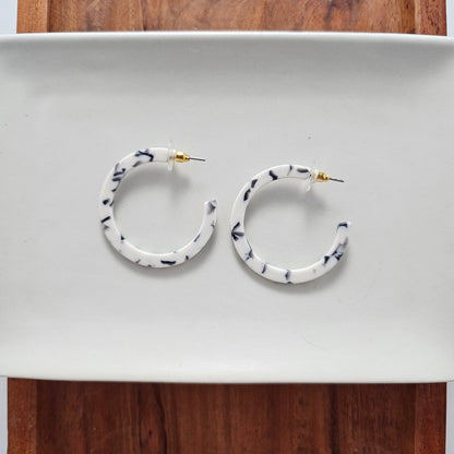Camy Hoops - Marble
