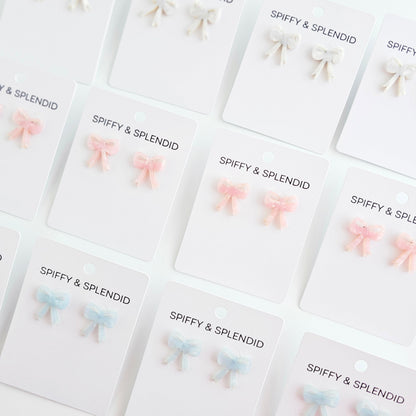 Bow Studs - White