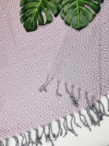 Beach/Bath Sand Free Towels-Easy Carry Quick Dry Thin Towel - Pink