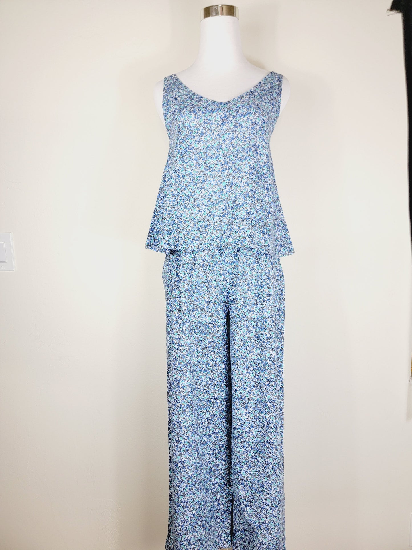 STRAIGHT-LEG ELASTICATED COTTON PANTS