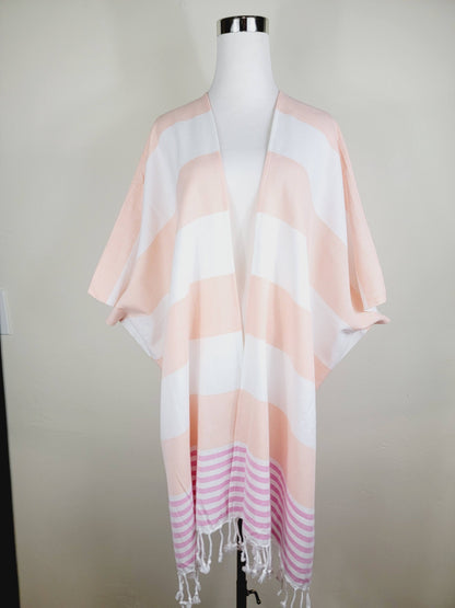 Beach cover up, Beach Dress open front - Orange
