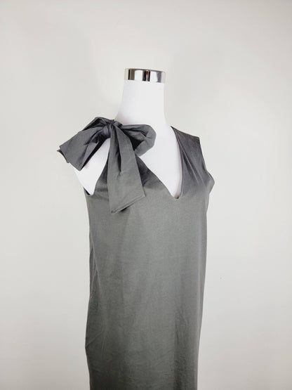 Jersey dress v neck tie shoulder with pockets Premium Quality