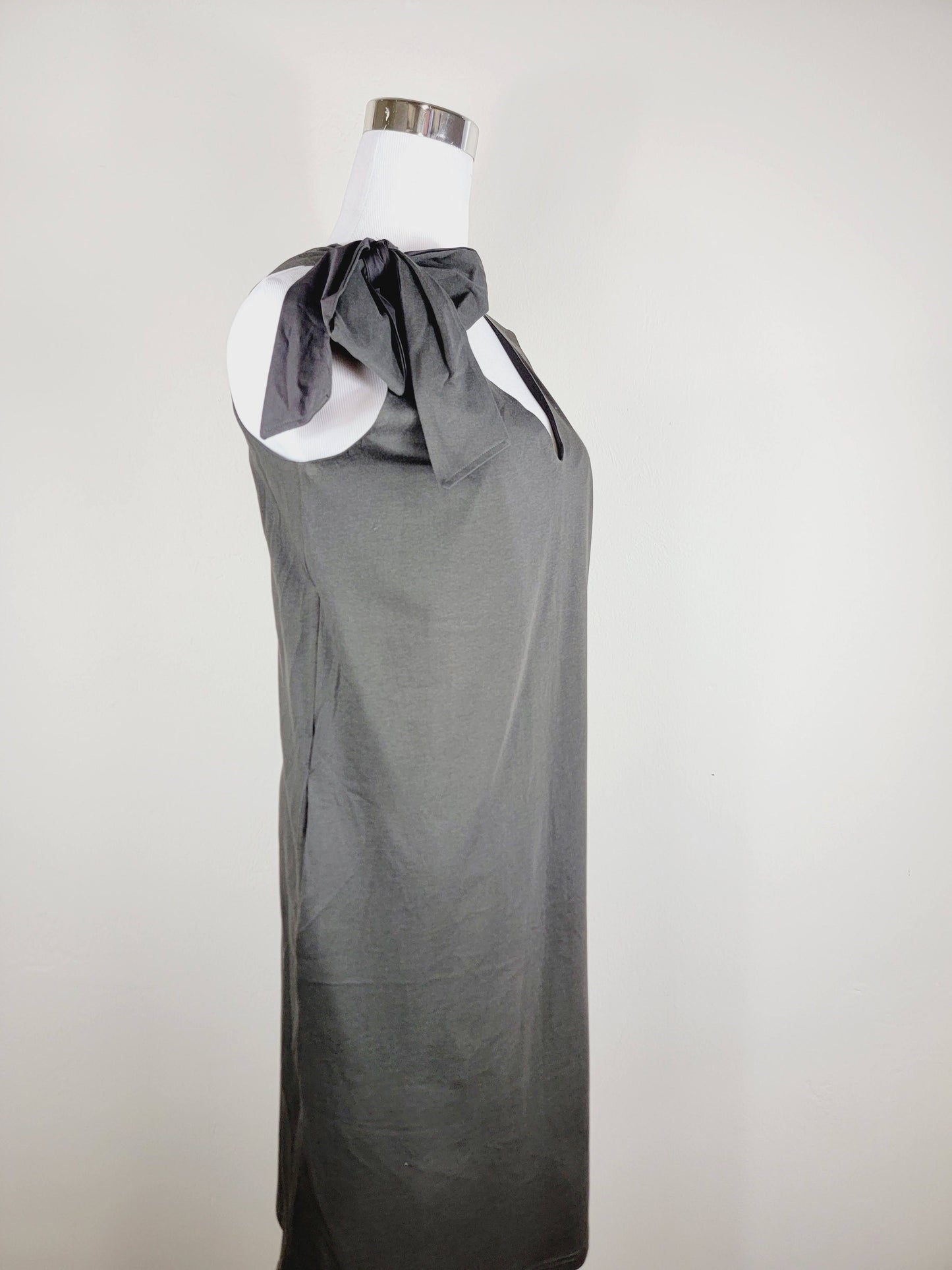 Jersey dress v neck tie shoulder with pockets Premium Quality