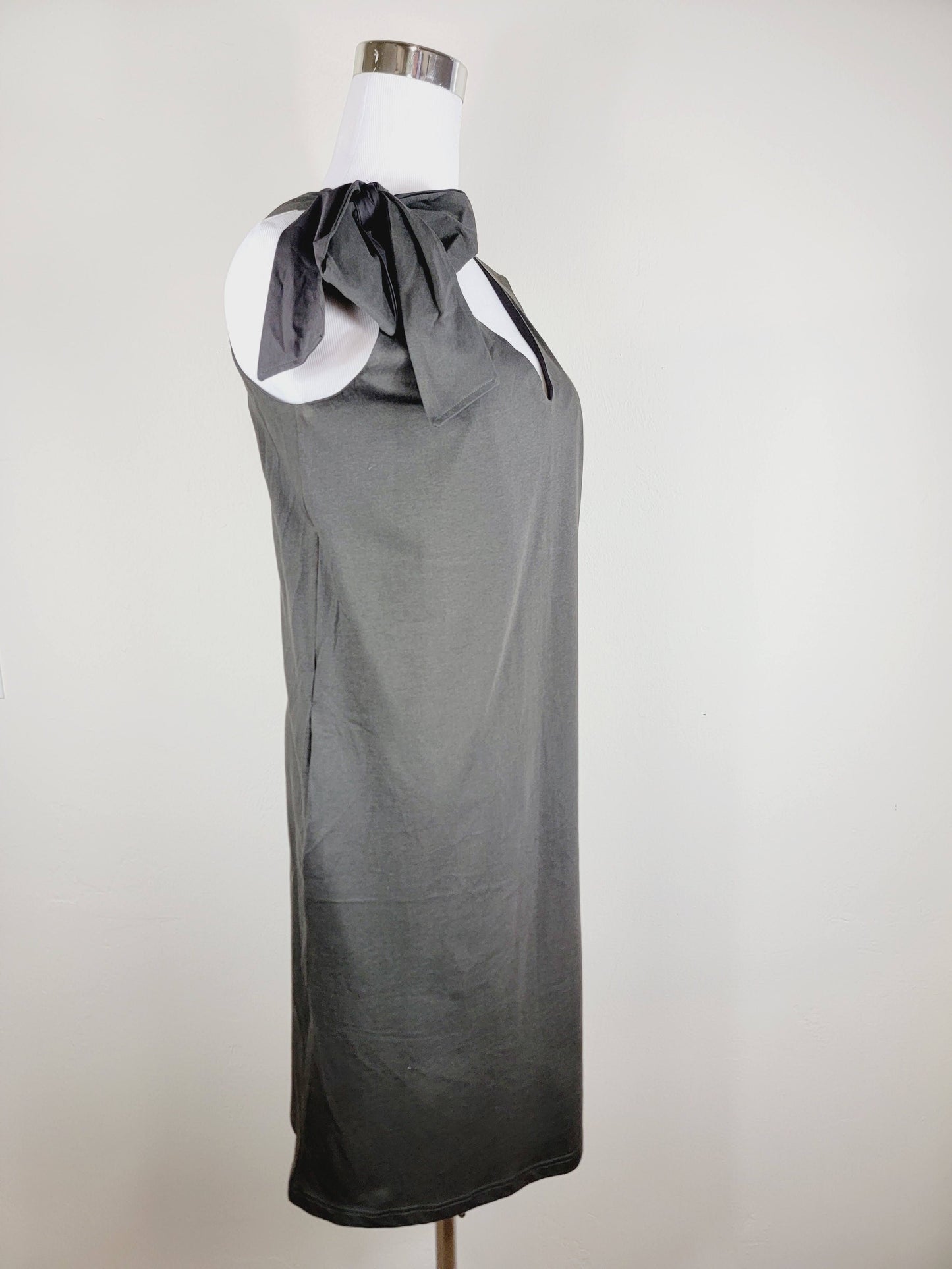 Jersey dress v neck tie shoulder with pockets Premium Quality