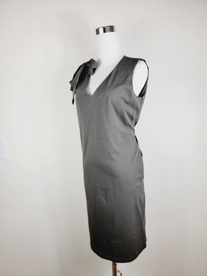 Jersey dress v neck tie shoulder with pockets Premium Quality