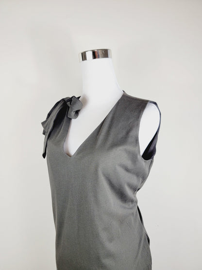 Jersey dress v neck tie shoulder with pockets Premium Quality