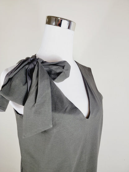 Jersey dress v neck tie shoulder with pockets Premium Quality