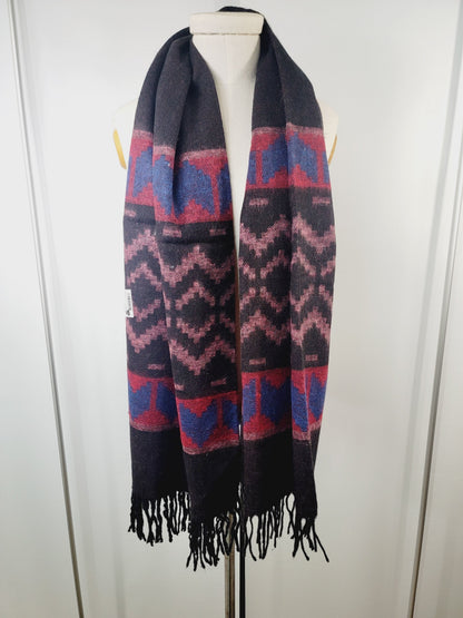 Scarf, Shawl, Extra Soft Unisex Head Cover - Pink/Black