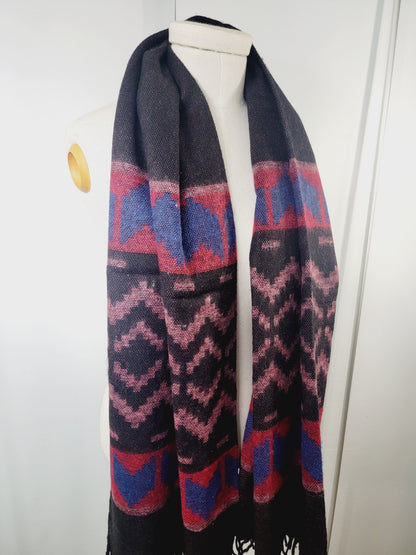Scarf, Shawl, Extra Soft Unisex Head Cover - Pink/Black