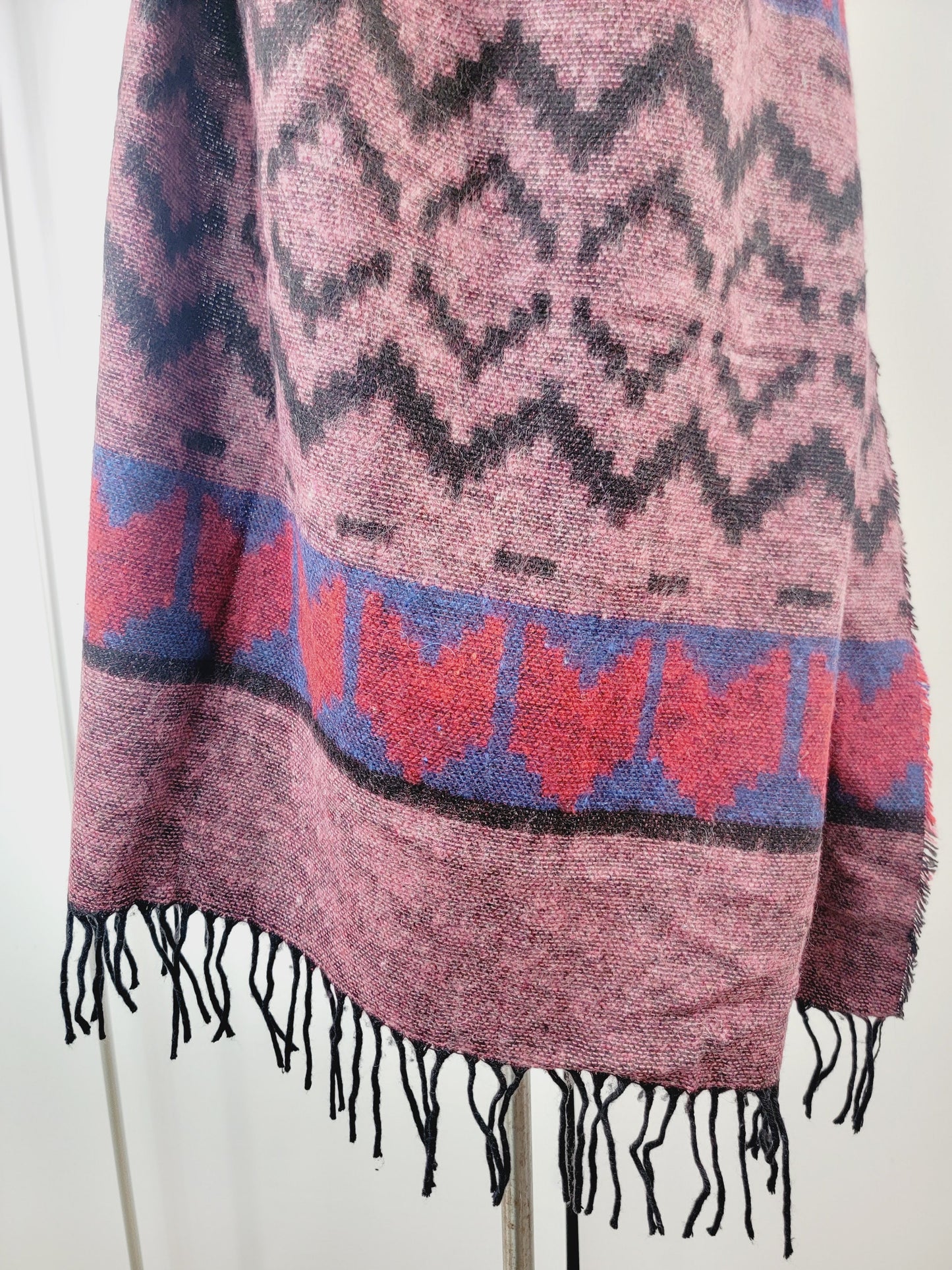 Scarf, Shawl, Extra Soft Unisex Head Cover - Pink/Black