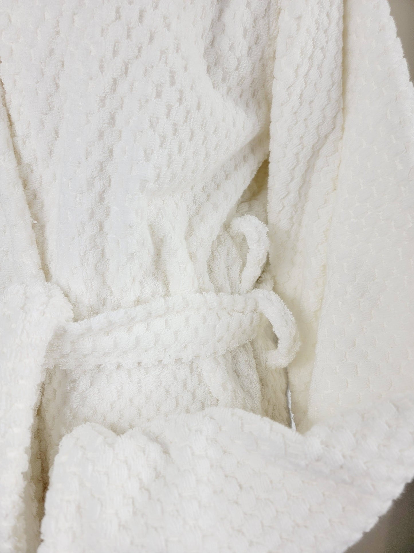 Unisex Robe, Beach Robe, Spa Robe with pockets , White Pom Pom Robe