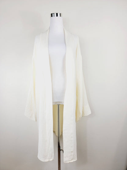 Women's Cotton Muslin Robe,Wrap style , Loose Sleeves,Belted