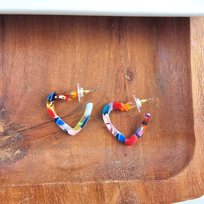 Mini Heart Hoops - Fiesta