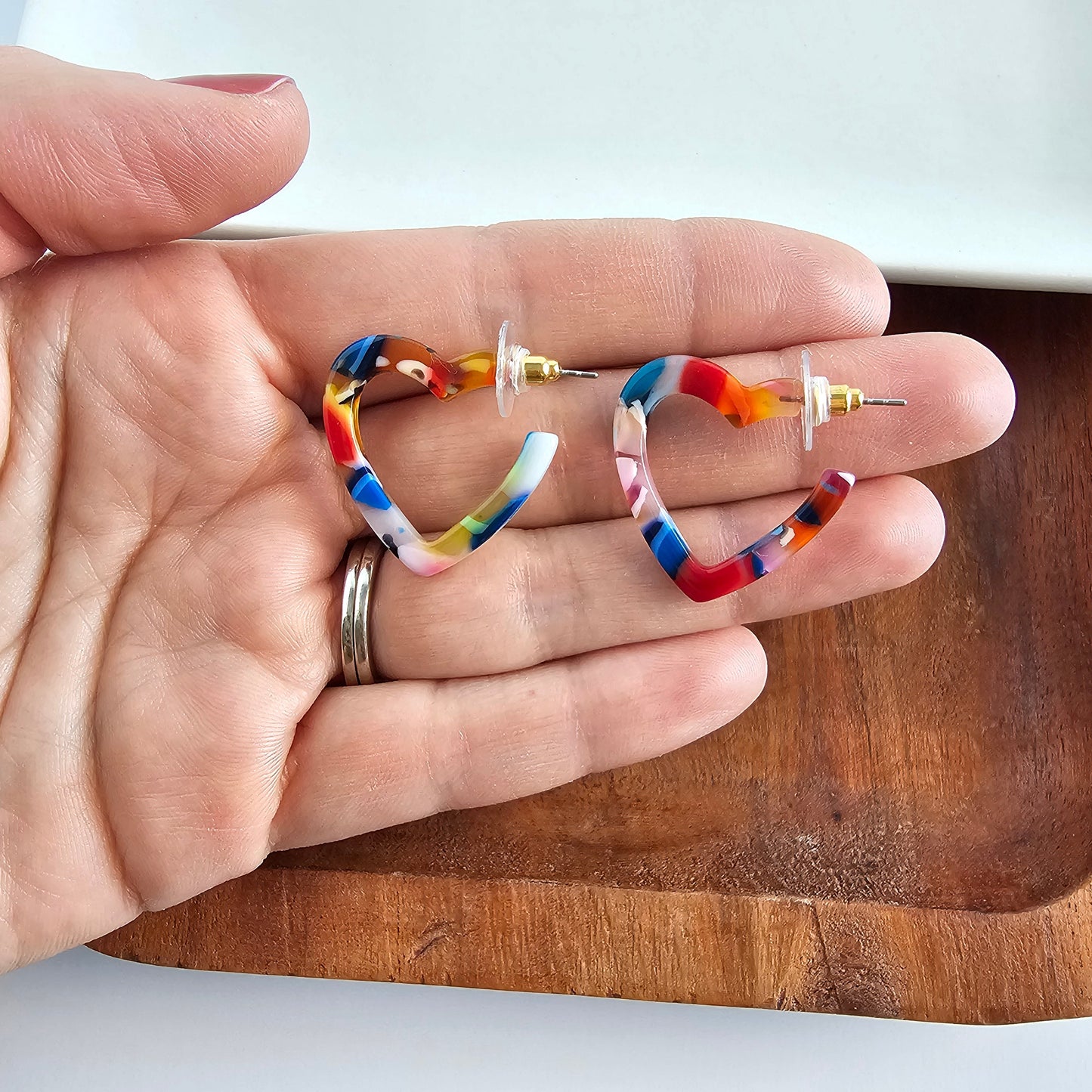 Mini Heart Hoops - Fiesta