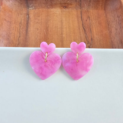 Darling Heart Earrings - Bubblegum Bliss