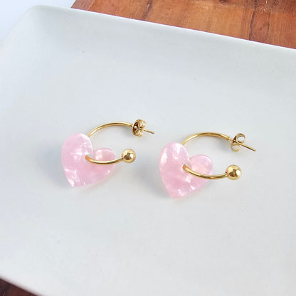 Sweetheart Hoops - Pink