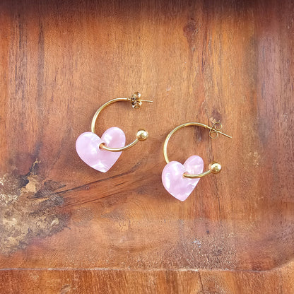 Sweetheart Hoops - Pink
