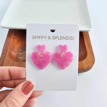 Darling Heart Earrings - Bubblegum Bliss