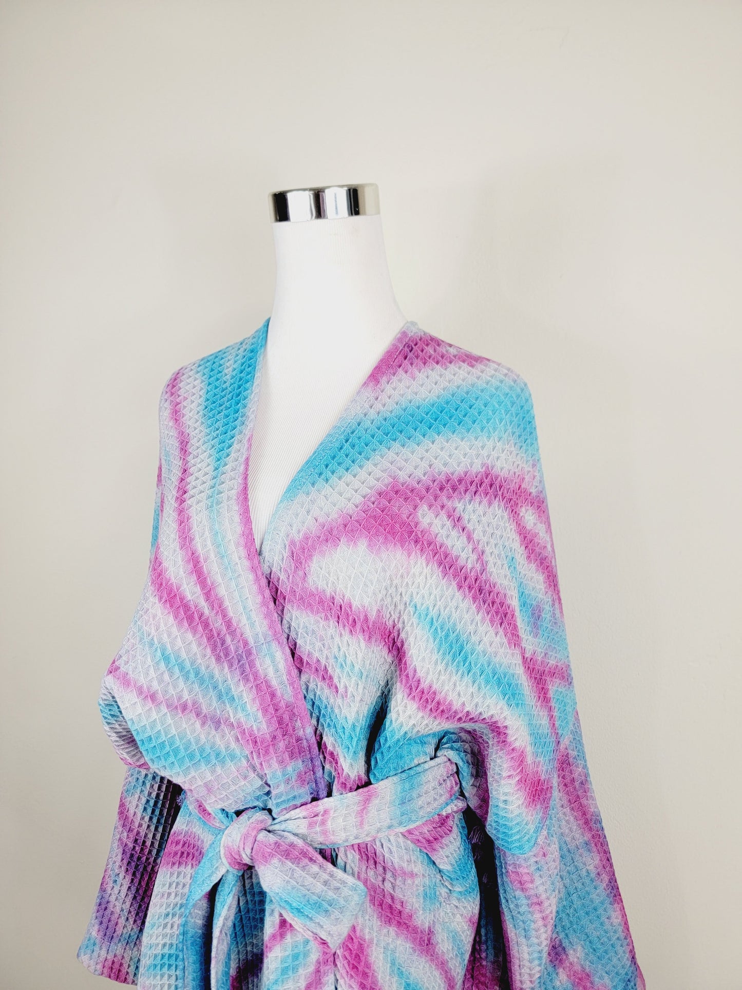 Unisex Cotton Waffle Robe, Honeycomb Weave Bath, Beach & Spa Robe, One Size Oversized
