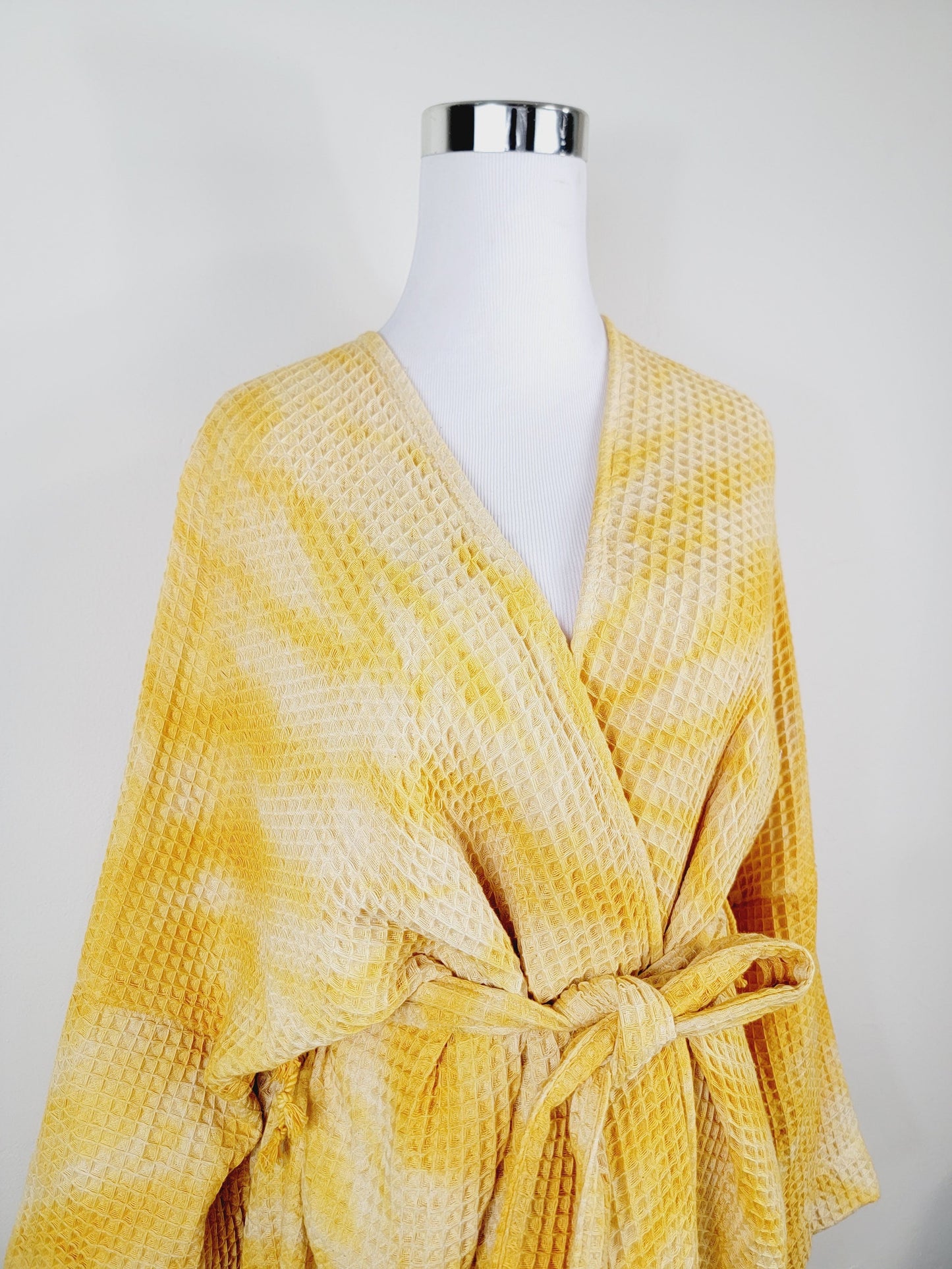 Unisex Cotton Waffle Robe, Honeycomb Weave Bath, Beach & Spa Robe, One Size Oversized