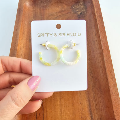 Cam Mini Hoops - Citron Zest