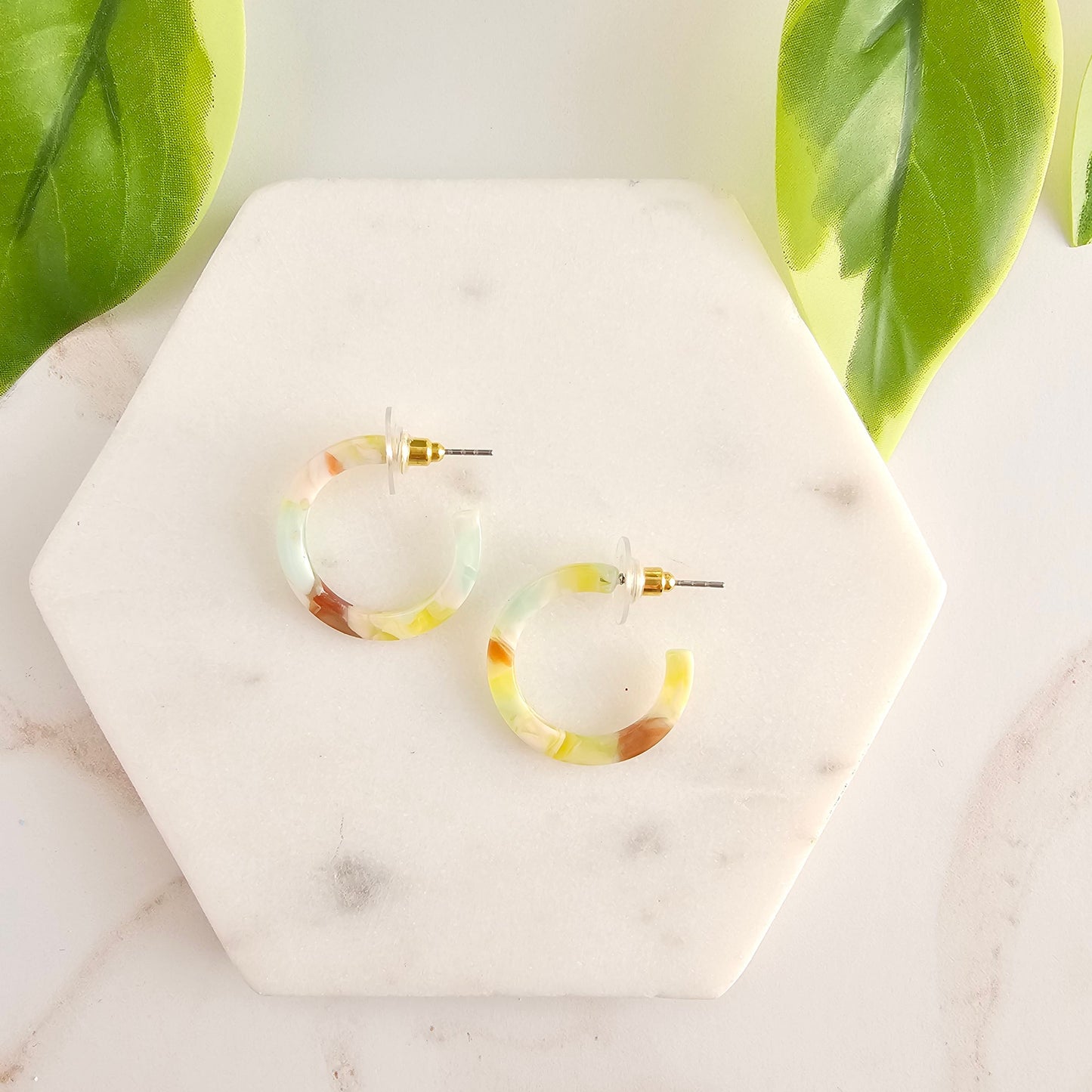 Cam Mini Hoops - Citron Zest