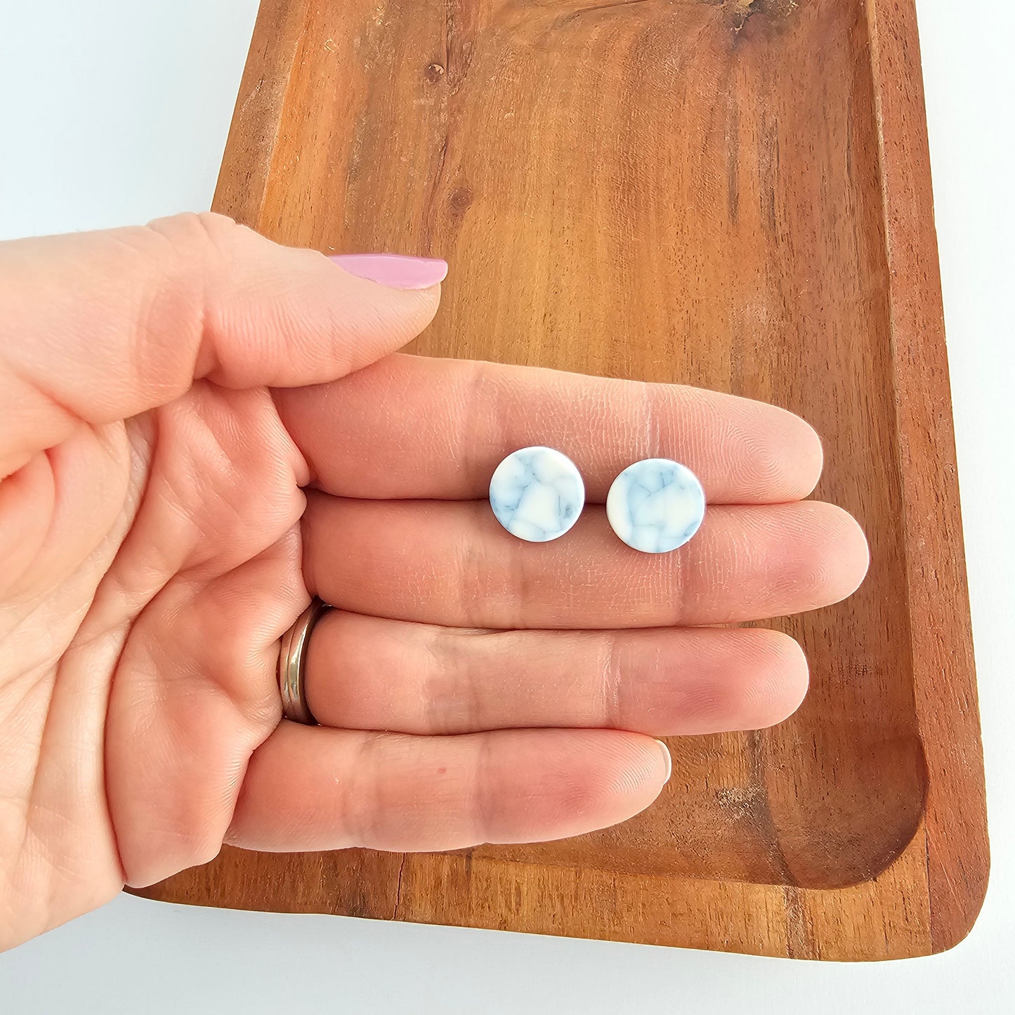 Gia Studs - Saltwater Blue