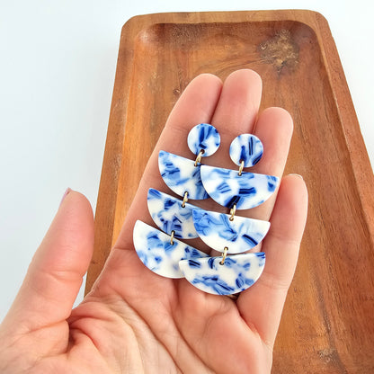 Kennedy Earrings - Greek Goddess Blue