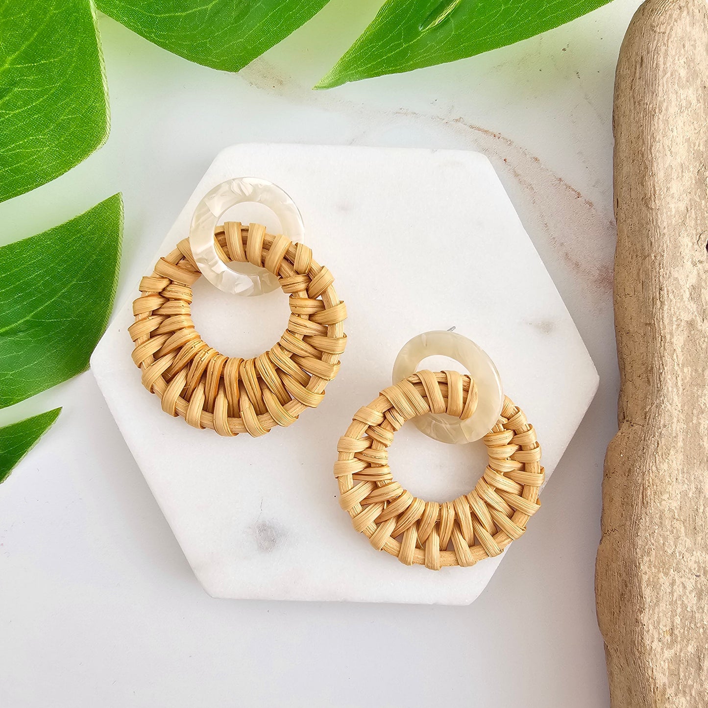 Calypso Earrings - Dark Rattan