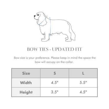 Seaside Plaid Classic Dog Bow Tie