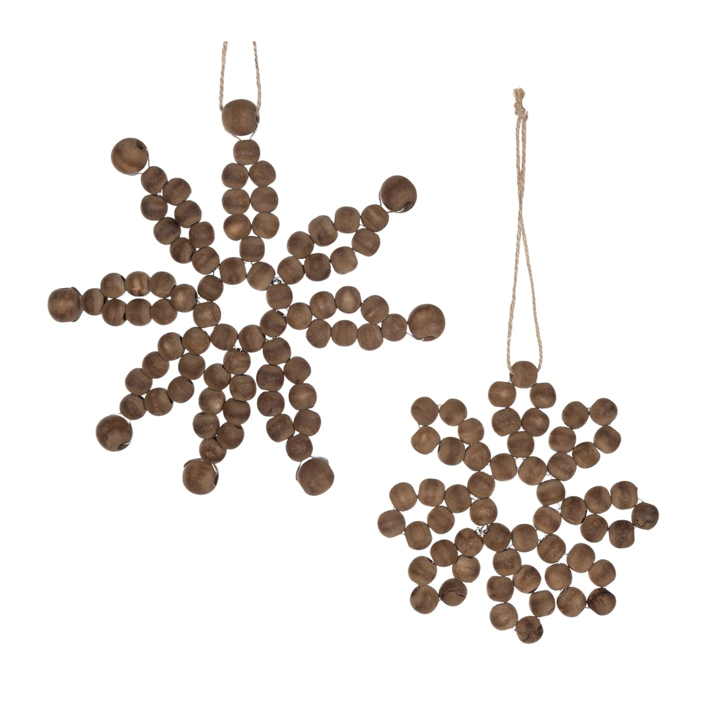 Wood Bead Snowflake Ornament
