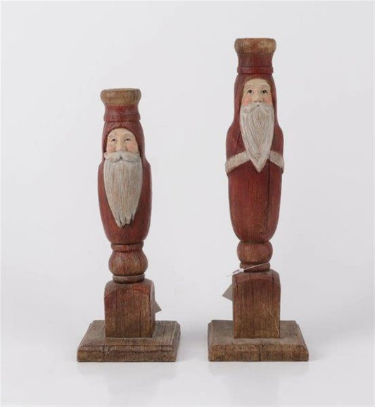 Rustic Santa Candle Holder