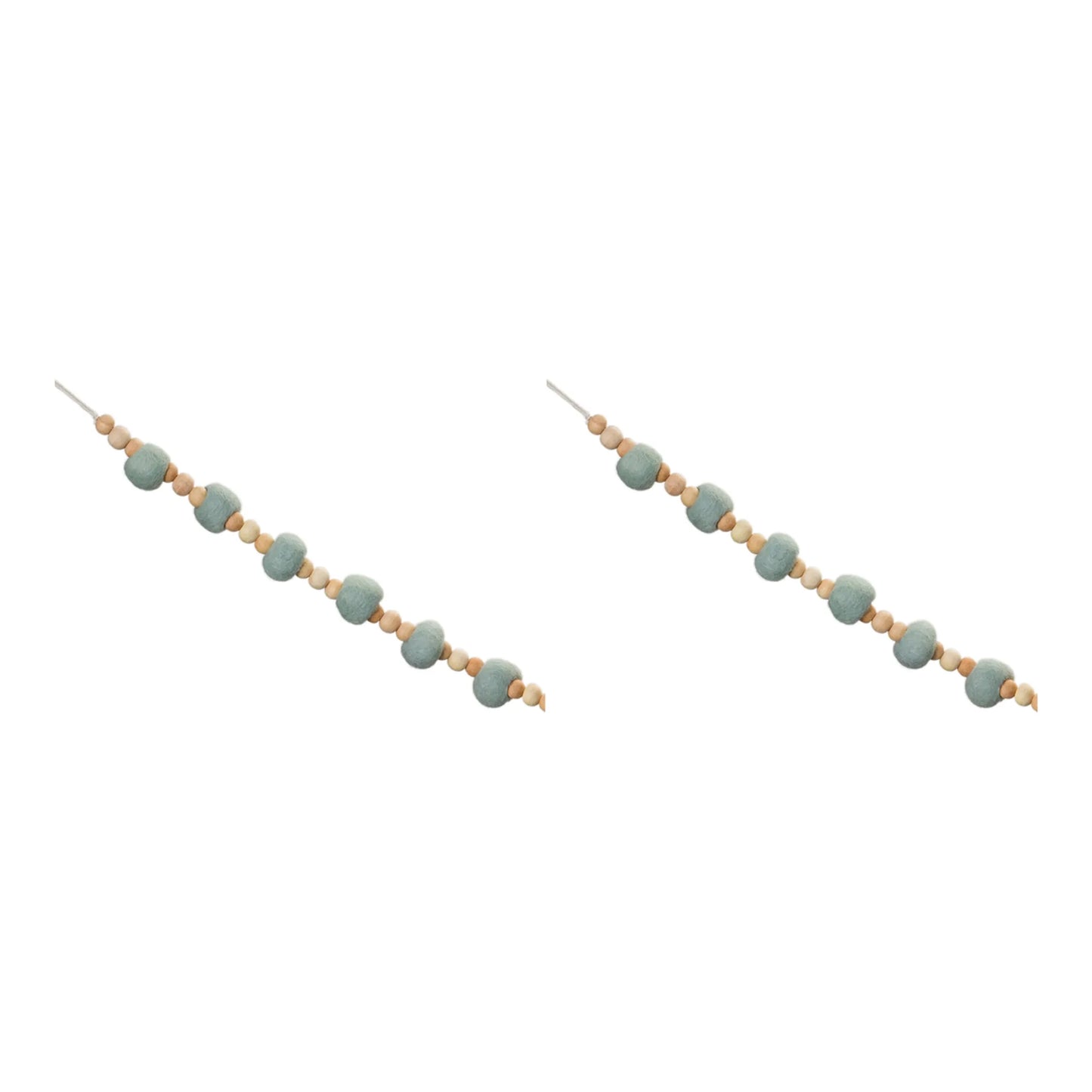 Wood Beaded String Garland  - Pack Of: Set of 2 | Materials: Wood | DÃƒÂ©cor  style: Modern