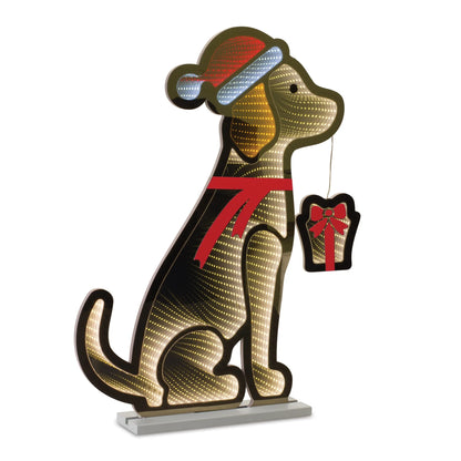 Santa Dog Infinity Light Display