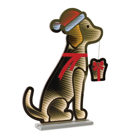 Santa Dog Infinity Light Display
